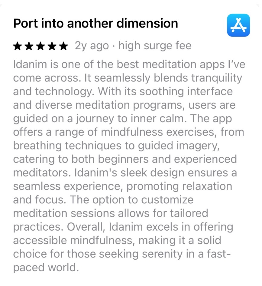 Idanim app user review 11