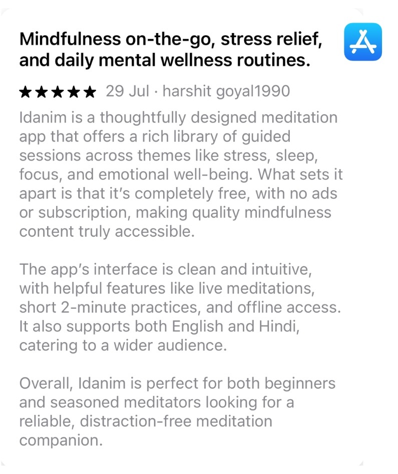 Idanim app user review 5